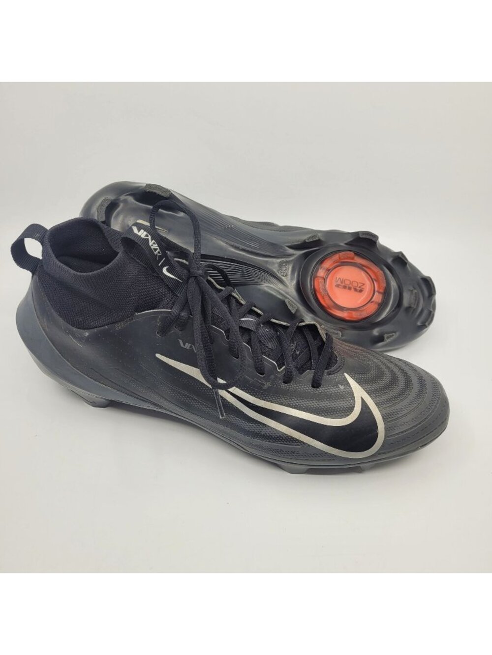 Football Cleats Men's Size 13 Nike Air Zoom Vapor FB3298-002 Black/Grey
